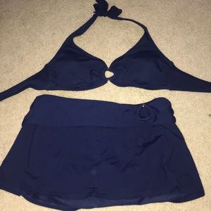 Lands End Skirted Two Piece Swimsuit